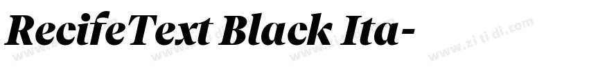 RecifeText Black Ita字体转换